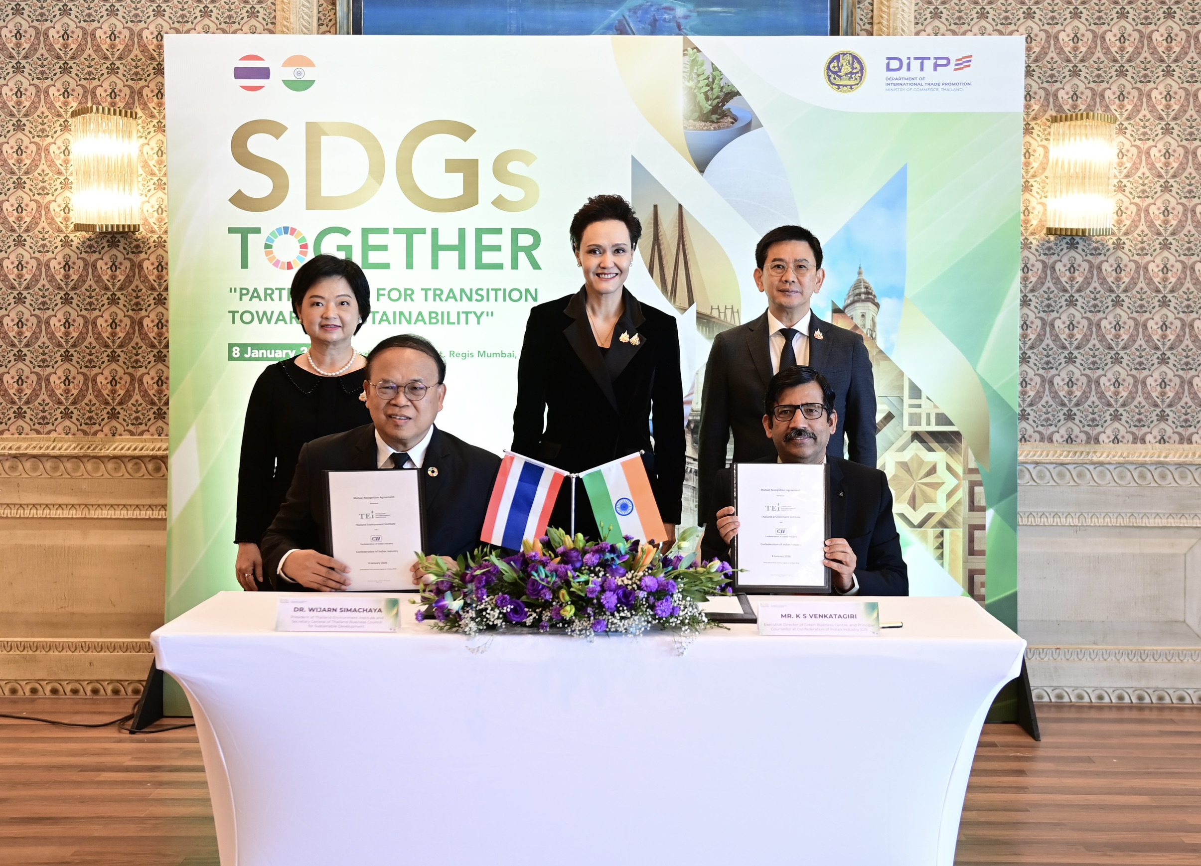 &ldquo;พาณิชย์&rdquo; ถกผู้แทนองค์กรภาคเอกชนอินเดียดัน SDG Together เชื่อมไทย&ndash;อินเดียผ่านห่วงโซ่อุปทานสีเขียว &nbsp;เติมเต็มกันในฐานะ &ldquo;จิ๊กซอว์&rdquo; ทางเศรษฐกิจ เปิดทางสินค้าฉลากเขียวเข้าสู่ตลาดอินเดีย